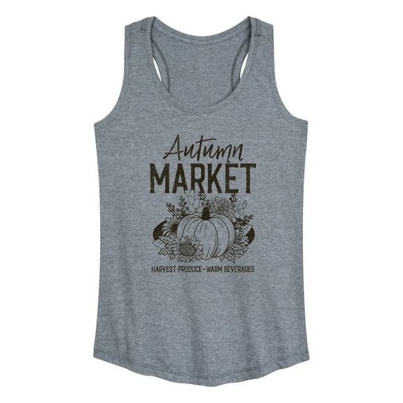 Instant Message - Autumn Market Harvest Produce - Women's Racerback Tank Top