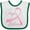 White and Green, variant on Inktastic Hope Believe Breast Cancer Ribbon Boys or Girls Baby Bib