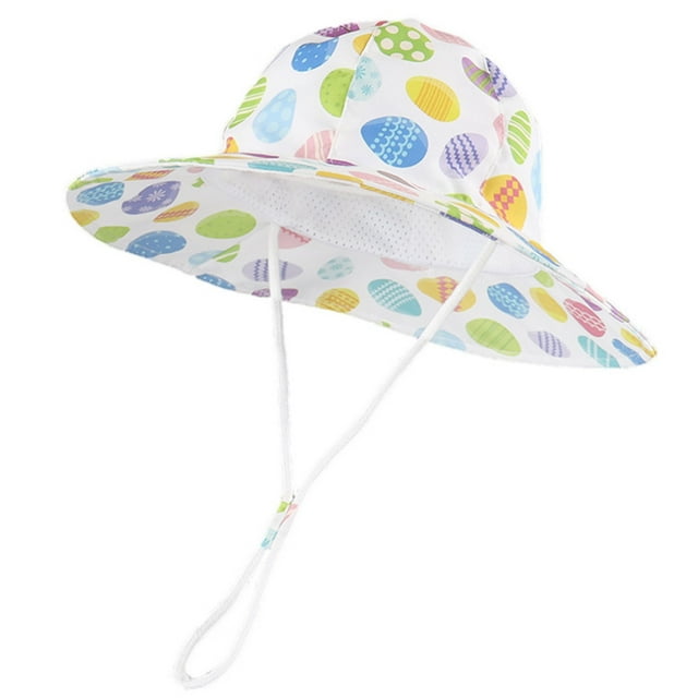 Chapeau de Soleil pour Bébé, Rabat de Nuque Ajustable, Grand Bord, Été, Protection Upf 50+, Cadeaux pour Bébé Fille, Chapeau de Soleil pour Bébé 2-4 Ans, Garçons Filles, Mode