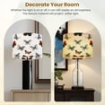 thumbnail image 4 of Lamp Shades Set of 2 Easy Assembly colorful butterflies white black red gray colors Drum Lampshades for Table Lamps Floor Lamps Pendant Light 13"x13"x10" Replacement Lamp Shade, 4 of 8