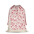 thumbnail image 3 of Christmas Bags Drawstring,Red Christmas Snowman Pattern Large Xmas Christmas Gift Bags,Reusable for Xmas and New Year Party Favors and Supplies,27.6" X 19.7", 3 of 6
