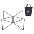 thumbnail image 1 of Soporte para refrigerador plegable, soporte plegable para caja de hielo, soporte para refrigerador, portaequipajes para barbacoa, camping, senderismo Plata, 1 of 8