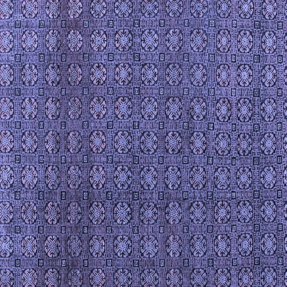 Ahgly Company Machine Washable Indoor Square Abstract Blue Modern Area Rugs, 4' Square