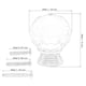 thumbnail image 4 of 1pc Diamond Manden Crystal Glass Ball Knob 30mm Clear Blanco Blanco Muebles Negro Partes Hardware Cocina Cajón Tornillos Tornillos, 4 of 6