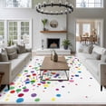 thumbnail image 3 of Colorful Polka Dot Area Rugs 5'x7', Washable Small Throw Rugs for Laundry Room Playroom, Cartoon Cute Abstract Graffiti Indoor Outdoor Rug Non-Slip Low Pile Carpet Runner Reversible Floor Mats, 3 of 8