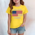 thumbnail image 2 of mgoYE 250 Years America Anniversary Shirt Girls Boys 250th Independence Day Freedom Shirt USA Flag Star and Stripes Tee America 250th Anniversary Shirt Girls(Yellow,7-8 Years), 2 of 5