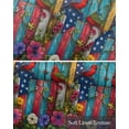 thumbnail image 6 of Independence Day Kitchen Valances for Windows Farmhouse Linen Window Valance Curtain for Living Room Window Treatment Red Blue Star Stripe Poppy Flower Valance Rod Pocket Topper Drape, 60 x 18 Inch, 6 of 6