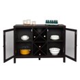 thumbnail image 3 of SYNGAR Black Sideboard Storage Cabinet with Drawers & Doors, Wide Buffet Cabinet for Dining Room Kitchen, 3 of 9