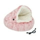 thumbnail image 1 of Cama calefactada para gatos, ideal para otoño e invierno. Almohadilla calefactora antideslizante y cómoda. Diseño semicerrado. Rosa, 1 of 8