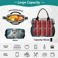thumbnail image 4 of Ckdifva Cute Dog Swim Bubbles Cooler Bag Cooler Cooling Tote Lunch Bag Lunch Box Front Pocket with Shoulder Strap, 4 of 6