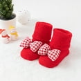 thumbnail image 2 of fatyb Newborn Baby Bootie Socks Toddler Plush Non Slip Socks Infant Winter Warm Socks for Boys Girls, 2 of 3
