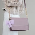 thumbnail image 2 of Unique Bargains 1 Pc Handbag Charm Plaid Bow Handbag Accessories Purple, 2 of 6