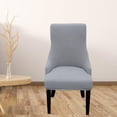 thumbnail image 4 of protectoras para sillas, protectoras para sillas, impermeable, lavable, suave, funda de asiento, silla de comedor, silla razos, Gris claro BLESIY Protector de asiento, 4 of 8