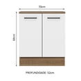 thumbnail image 2 of Mueble de Cocina Madesa Agata 70 cm 2 Puertas Marrón/Blanco, 2 of 5