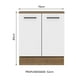 thumbnail image 2 of Mueble de Cocina Madesa Agata 70 cm 2 Puertas Marrón/Blanco, 2 of 5