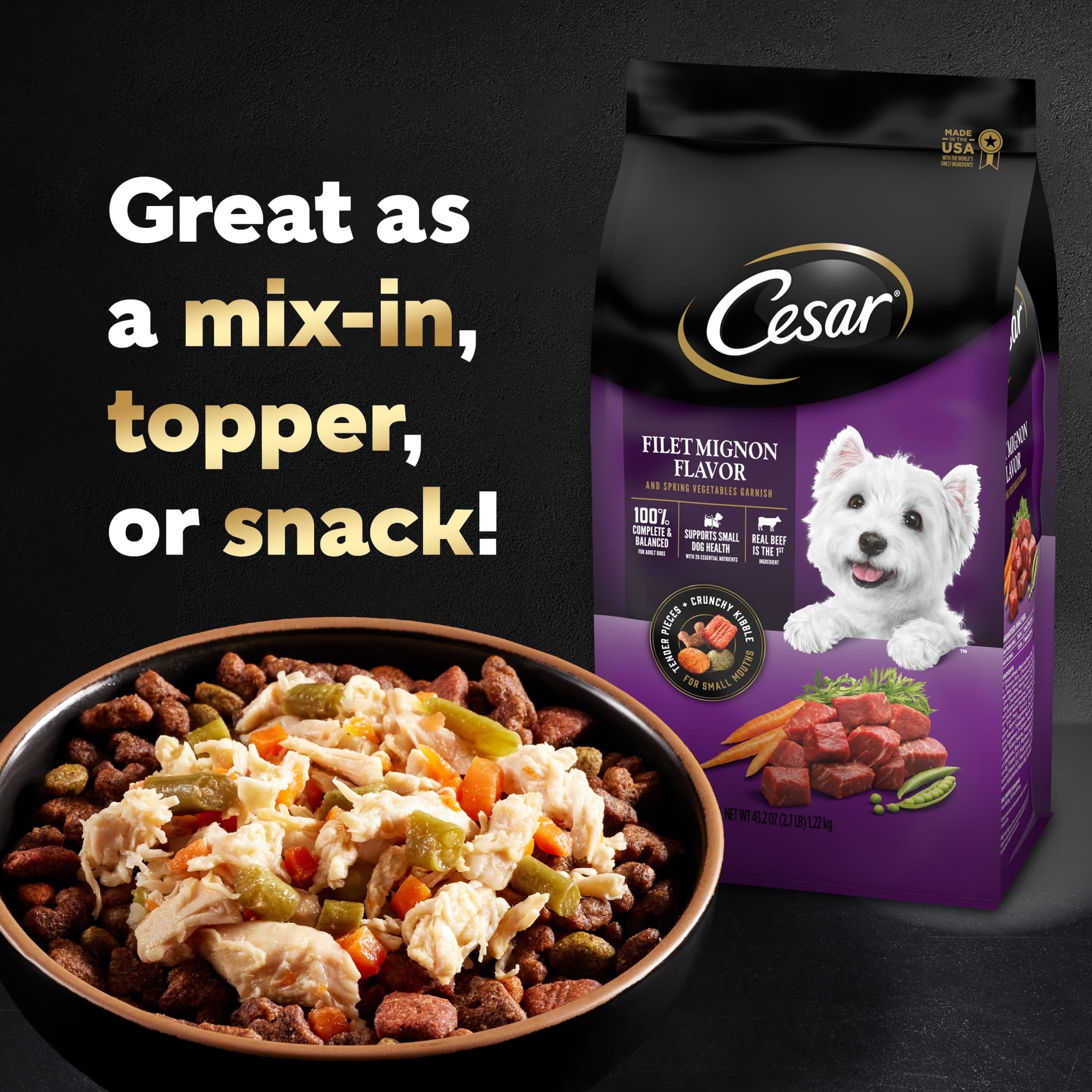 Cesar Naturally Crafted Cesar Dog Food Bulk Cesar Simply Crafted Wet Dog  Food Variety Pack, Oz Tubs (16