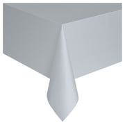 Rectangular 54 x 108 Silver Plastic Table Covers, 3 Count, by Way To Celebrate