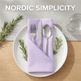 thumbnail image 4 of Unique Bargains 12Pcs  Washable Reusable Party Cloth Napkins Light Purple 17x17inch, 4 of 6