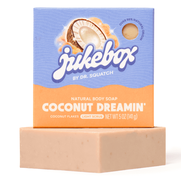Jukebox Natural Bar Soap for Women, Coconut Dreamin', 5 oz