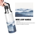 thumbnail image 4 of Yayeee 20oz Double Wall Stainless Steel Water Bottle with Flip Straw, Watercolor Mountains, 4 of 7