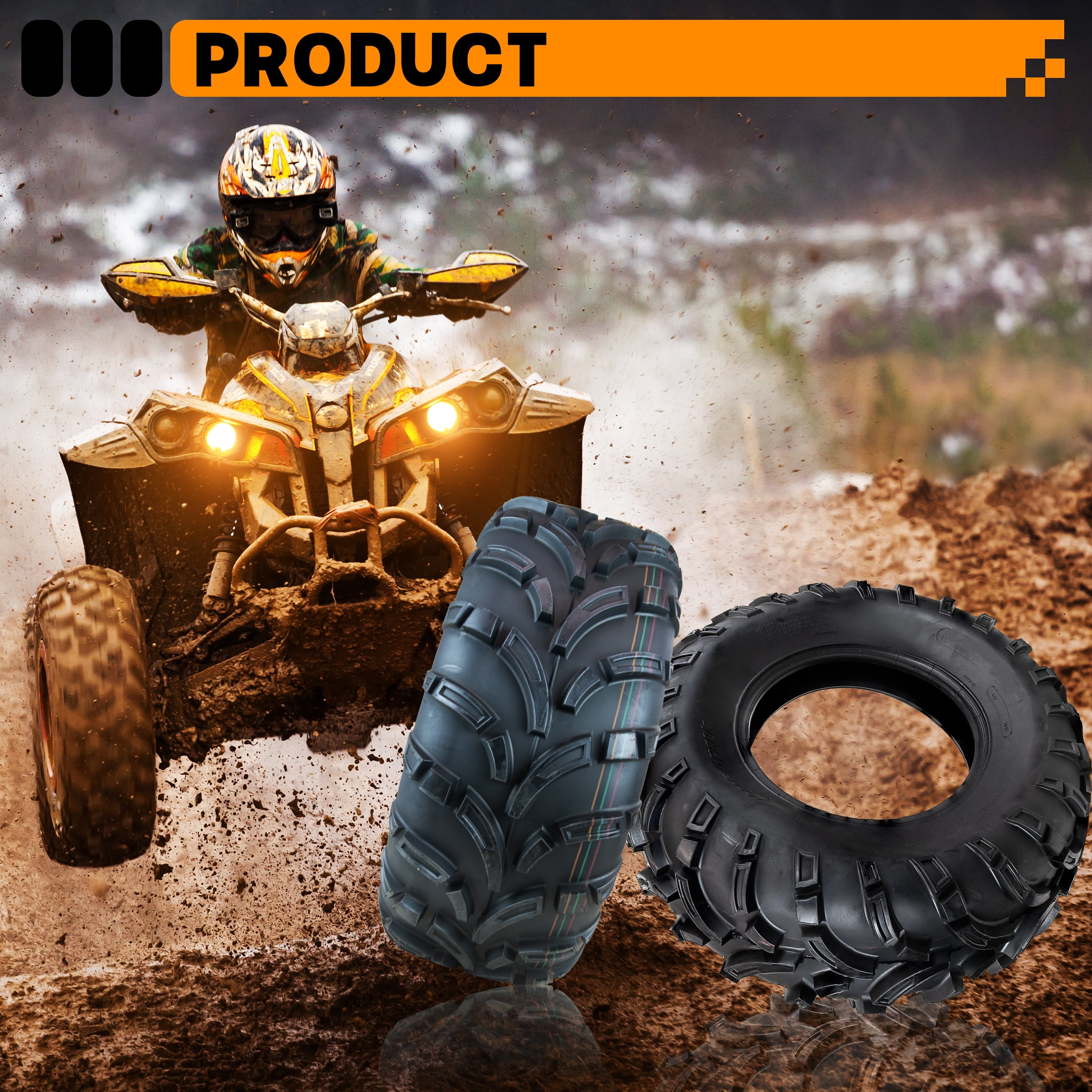 HI-RUN ATV Tire 25X10-12 6PR SU37