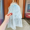 thumbnail image 5 of YooGuoGuo Princess Tiara headband Veil Short 2 Tier Rhinestones Bridal Veil Hairband Costume Party Headpiece Hair Accessories, 5 of 7