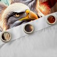 thumbnail image 4 of Manfei Bald Eagle Usa Flag Blackout Curtains Set of 2 (52x84 Each),Black Gold Curtain, 4 of 7