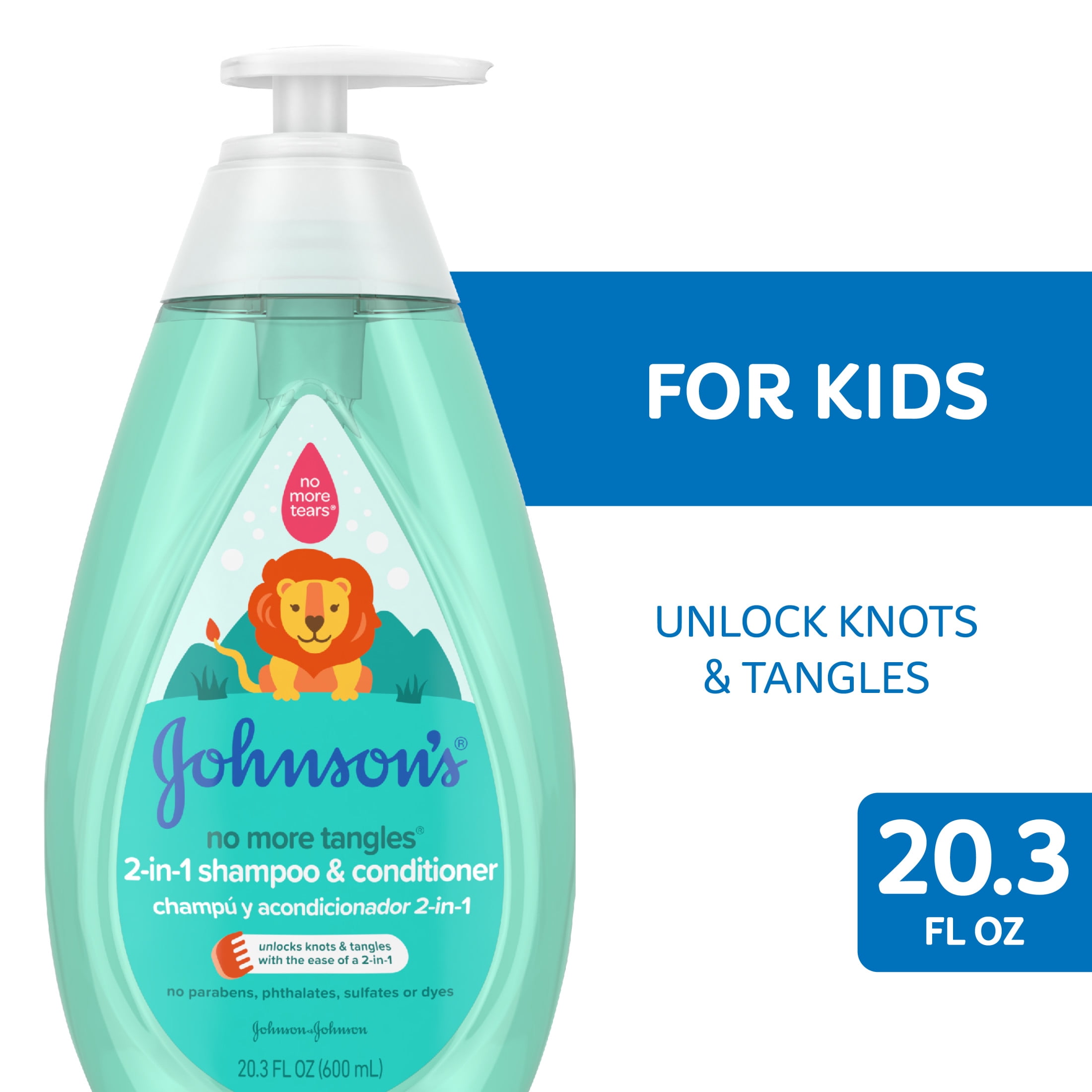 (3 pack) Johnsons Detangling 2in1 Kids Shampoo & Conditioner, Hair Products, 20.3 fl oz  (图3)