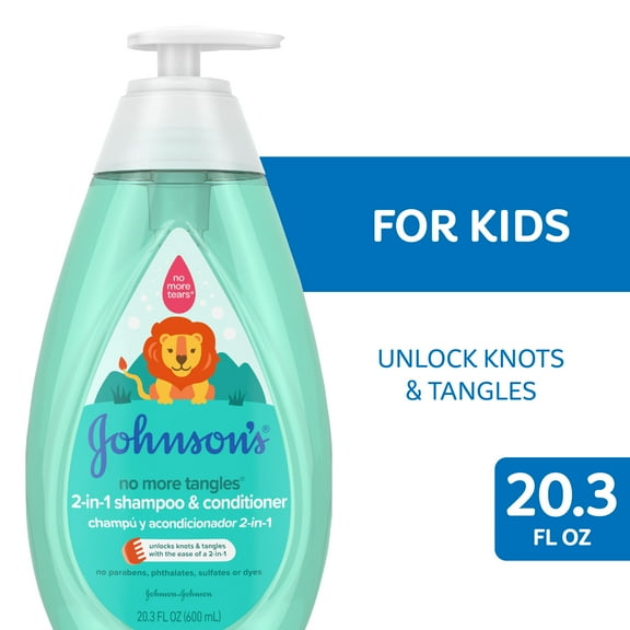 Johnson's Detangling 2-in-1 Kids Shampoo & Conditioner, Hair Products, 20.3 fl oz