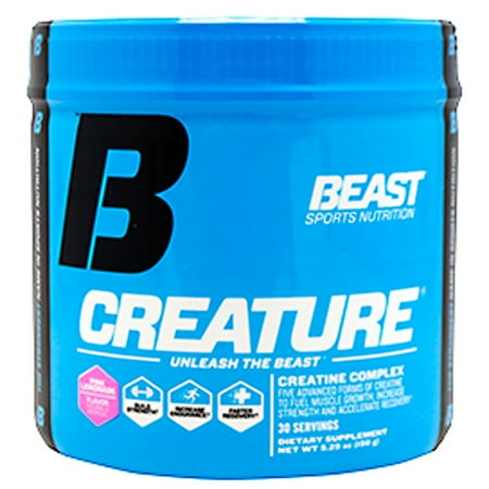 - Beast Sports Nutrition Creature, Pink Lemonade, 30- 5g Scoops