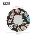 thumbnail image 4 of KLL Colorful Retro Tape Pattern Shower Cap & Bath Cap for Women,Reversible Oversized Waterproof Shower Caps for all Hair Lengths,Elastic Reusable Bathing Hair Cap, 4 of 6