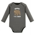 thumbnail image 3 of Touched by Nature Organic Cotton Long-Sleeve Bodysuits, Boy Woodland Alphabet 5-Pack, 12-18 Months, 3 of 7