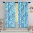 thumbnail image 5 of Blackout Kids Curtains,Blue White Tie Dye Wave Pattern Childrens Insulated Curtains Set Of 2,Bedroom Essentials,Toddler Room Decor 42"x63", 5 of 5
