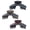 2 Transparent dark g, variant on Lynono 3 Piece Hair Claw Clip Headdress For Ponytail Bun Updos Nonslip Lightweight