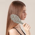 thumbnail image 2 of Gray Christmas Icon Pattern Hair Brush,Girls Detangling Hair Brush,Glide Through Tangles with Ease for Wet & Dry Hair,8.8"X2.8", 2 of 7