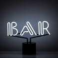 thumbnail image 2 of Amped & Co Bar Neon Table Light, Retro Typography Font, Real Neon, White, Large 9x13, 2 of 8