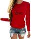 thumbnail image 1 of Camisetas de Cuello de la Tripulación de Manga Larga para los Hombres Estampadas Camisetas de Manga Larga para las Mujeres, Camiseta de Blusa Casual para Primavera Verano, 1 of 5