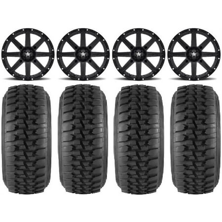 MSA Black Clutch 14 UTV Wheels 30 Desert Series Tires Can-Am Maverick X3 / Honda Pioneer 1000 / Talon