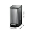 thumbnail image 4 of keepw Space Tidy 6L Capacity Soft-close Hide Garbage Bag Neat Look Smooth Inner Basket Sanding Silve, 4 of 6