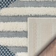 thumbnail image 5 of Well Woven Bellagio Luna Blue Tribal Moroccan Diamond Pattern 5'3" x 7'3" High-Low Flat-Weave Area Rug, 5 of 8