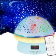 LED Starry Night Sky Projector Lamp, Rotation Star Projector Night Light Kids Twinkle Lights, Pink