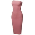 thumbnail image 3 of FashionOutfit Women's Sexy Scuba Crepe Tube Top Body-Con Tight Fit Midi Dress, 3 of 3
