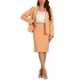 thumbnail image 2 of INSPIRE CHIC Conjuntos de Falda para Mujeres Traje Blazer Sin Cuello y Faldas Lápiz 2 Piezas Conjuntos Chic M Naranja Claro, 2 of 6