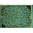 thumbnail image 1 of Ahgly Company Indoor Rectangle Abstract Turquoise Blue Modern Area Rugs, 2' x 5', 1 of 4