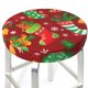 thumbnail image 3 of Disketp X-mas and New Year Funda Redonda para Taburete, Funda de Cojín para Silla de Bar Suave y Elástica-13 inch, 3 of 7