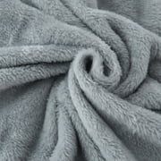 Mainstays Plush Bed Blanket, Gray, Twin, 66 in x 90 in