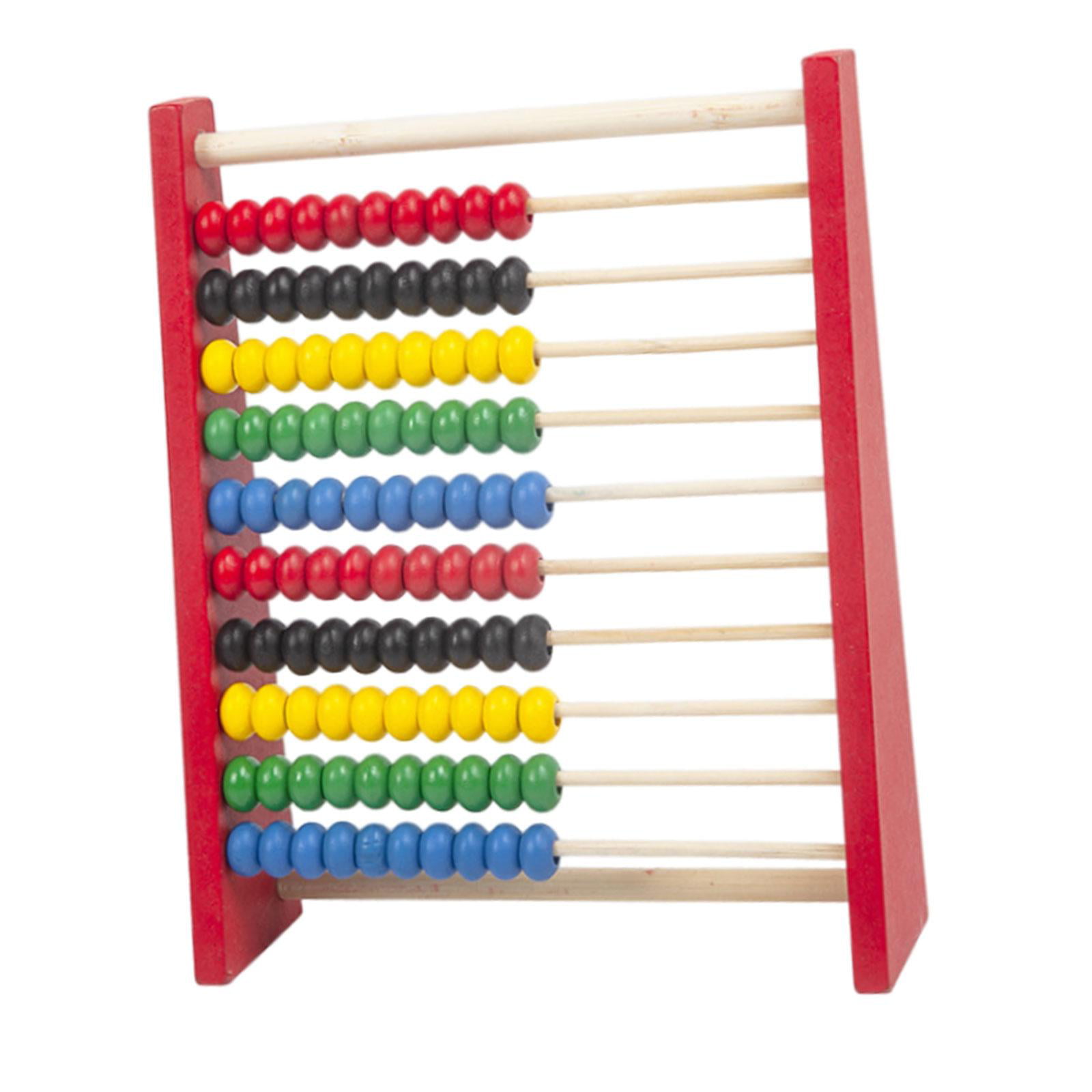 Colorful Abacus Beads Counting Toy 10 Rows Abacus Learn Math