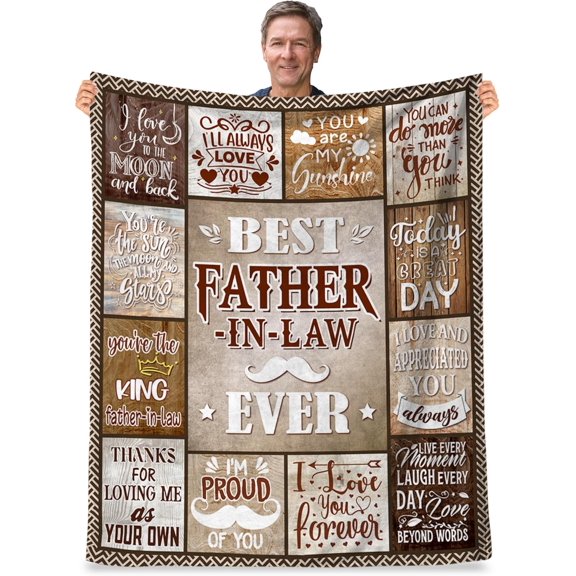 zuhoeo Father in Law Gift: Throw Blankets 60" X 50" for Father''s Day