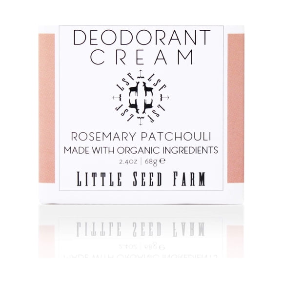 Little Seed Farm All Natural Deodorant Cream Aluminum Free Deodorant for Women or Men 2.4 Ounce - Rosemary Patchouli