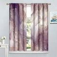 thumbnail image 4 of Marble Curtains, Ombre Marble Texture Abstract Window Treatments for Living Room, Luxury Elegant Modern Blackout Purple Drapes 2 Panel Sets,42x54 Inch, 4 of 6